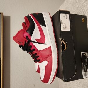 Jordan Red and Black Sneakers